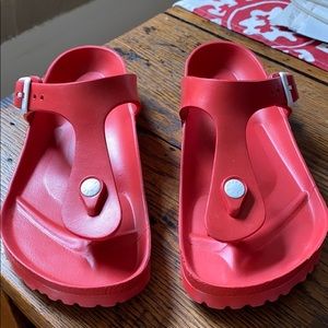 Birkenstock garden shoes.